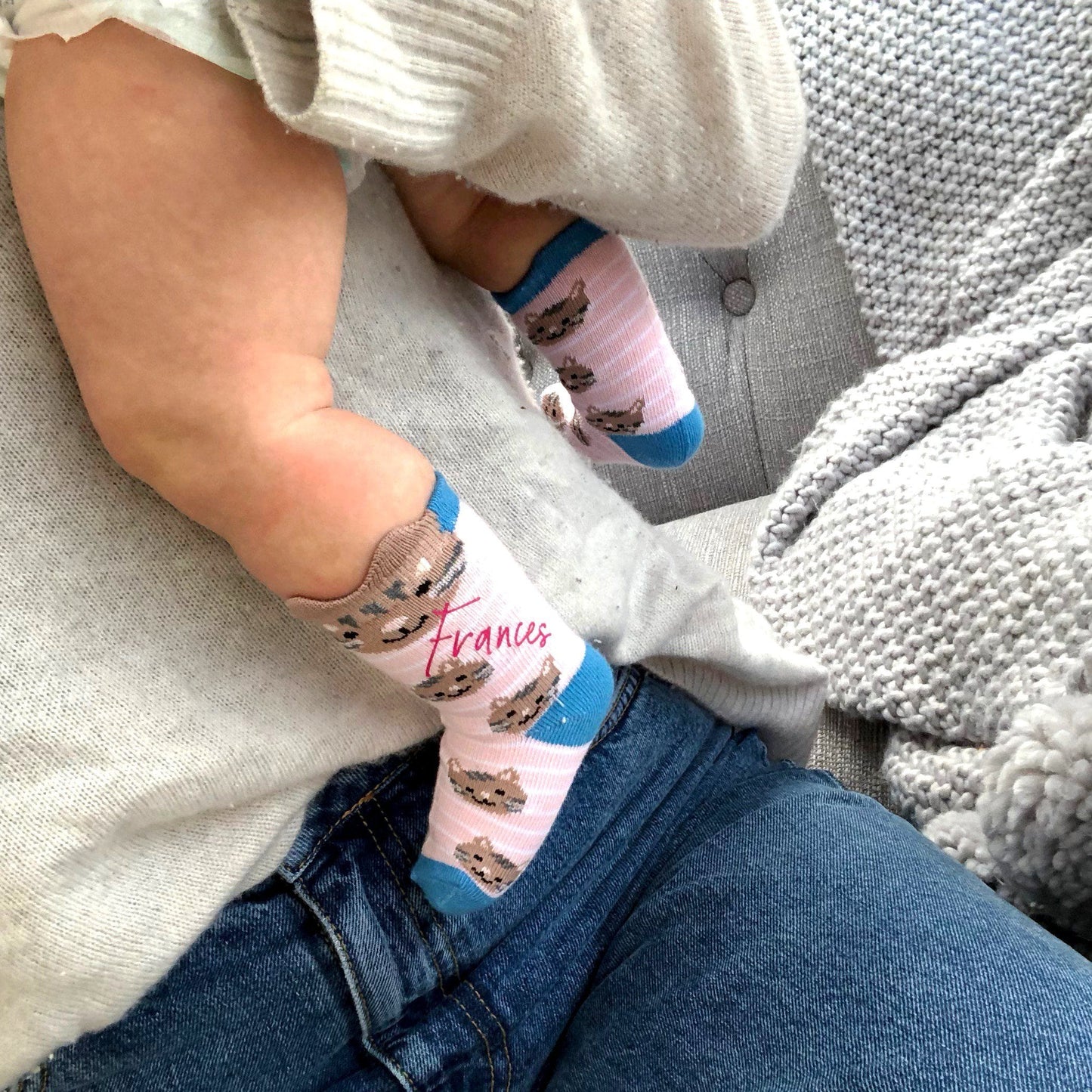 Personalised Cat Baby Socks, socks, - ALPHS 