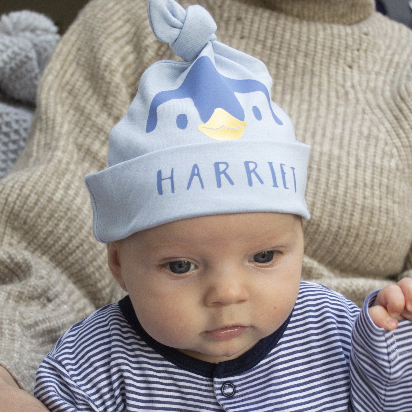 Personalised Baby Penguin Hat, Hats, - ALPHS 