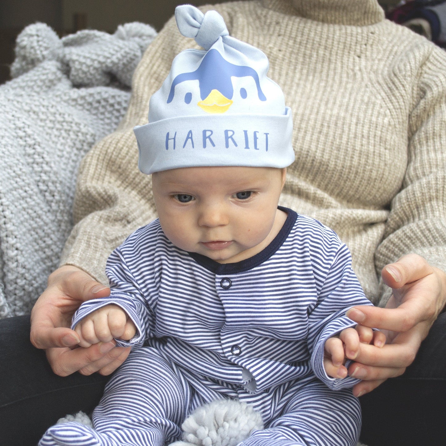 Personalised Baby Penguin Hat, Hats, - ALPHS 