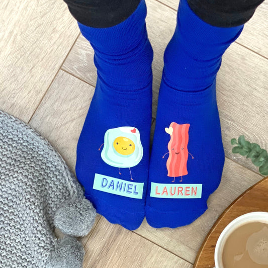 Bacon And Eggs Personalised Socks