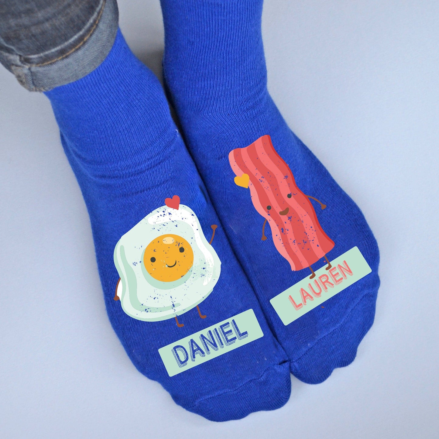 Bacon And Eggs Personalised Socks