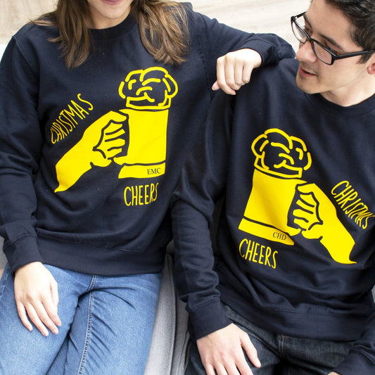 Personalised Christmas Cheers Christmas Jumper Set, Jumper, Christmas, - ALPHS 