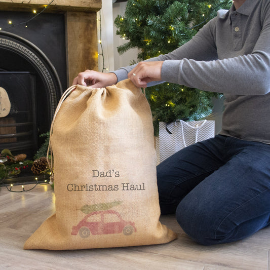 Personalised Hessian Christmas Haul Sack, sacks, - ALPHS 