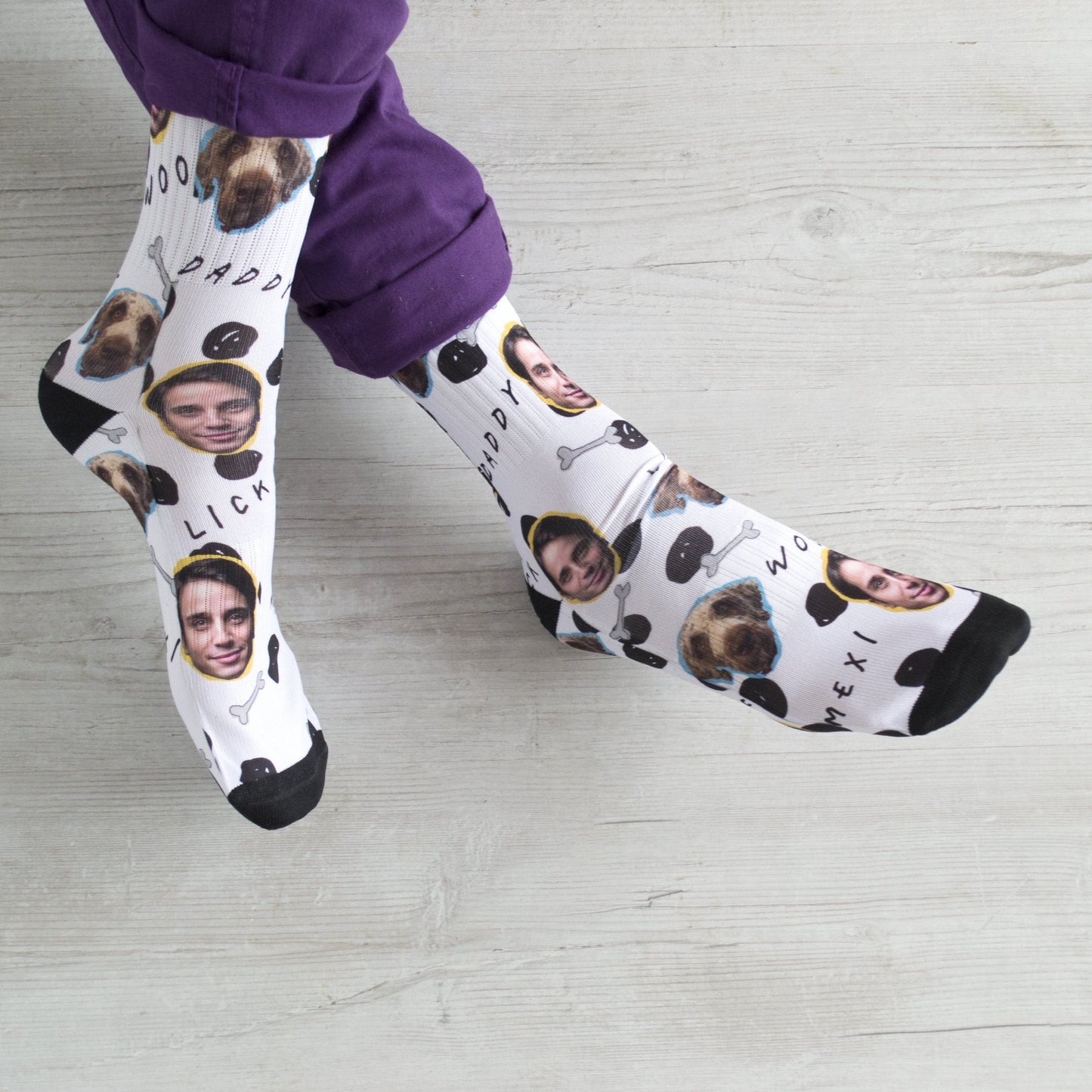 Personalised Dog and Owner Photo Socks, Socks, - ALPHS 