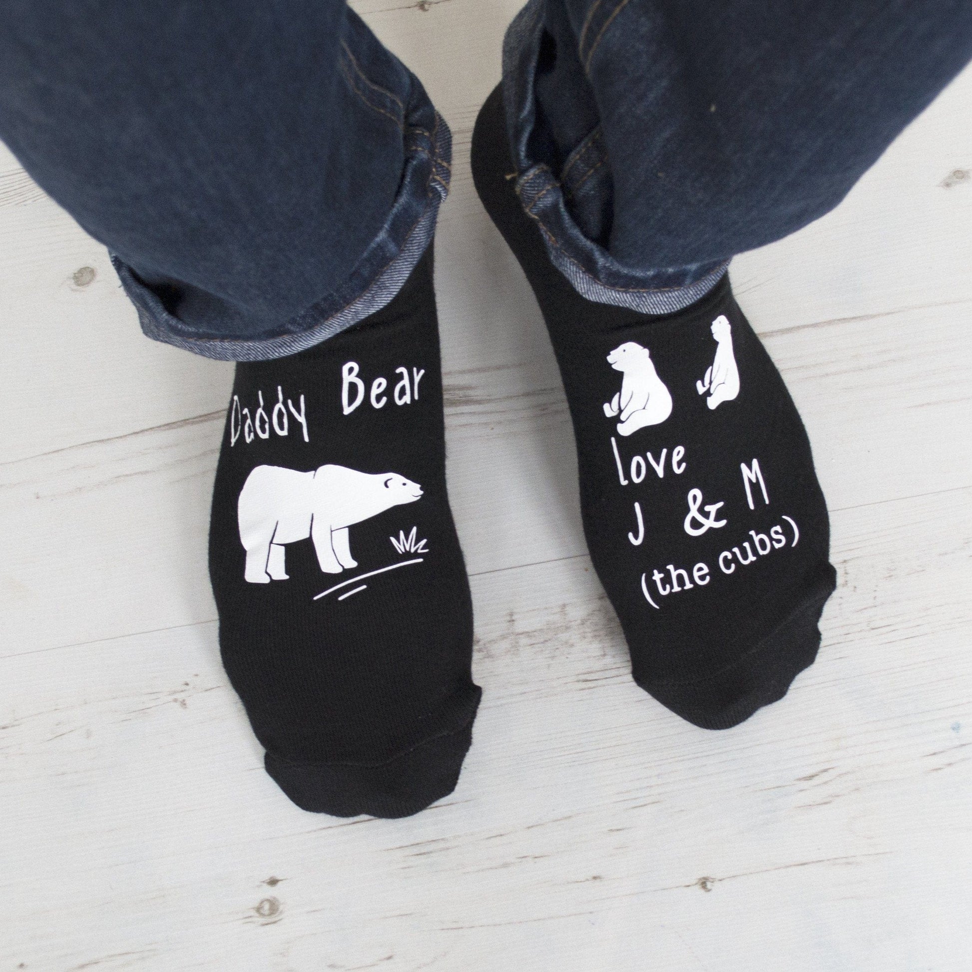 Daddy Bear and His Cubs Personalised Socks, Personalised Socks, - ALPHS 