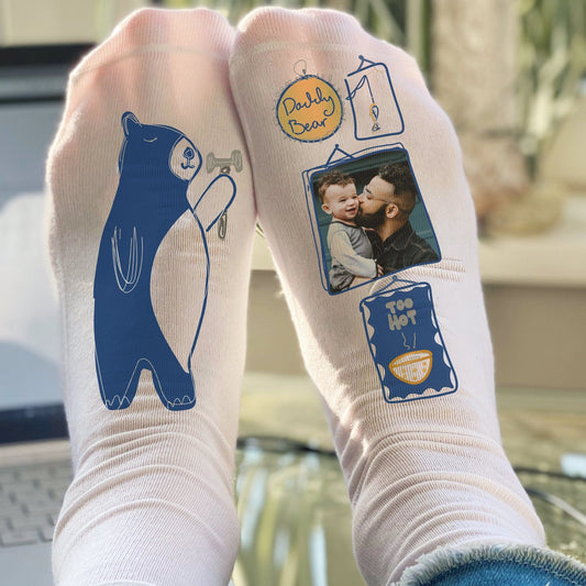 Daddy Bear Photo Socks