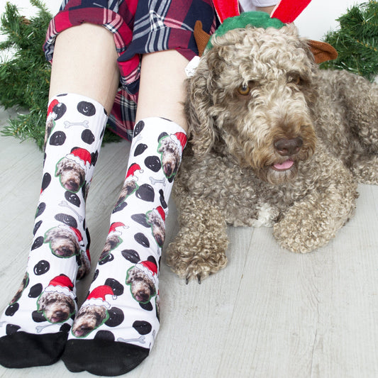 Personalised Christmas Dog Photo Socks, Socks, - ALPHS 