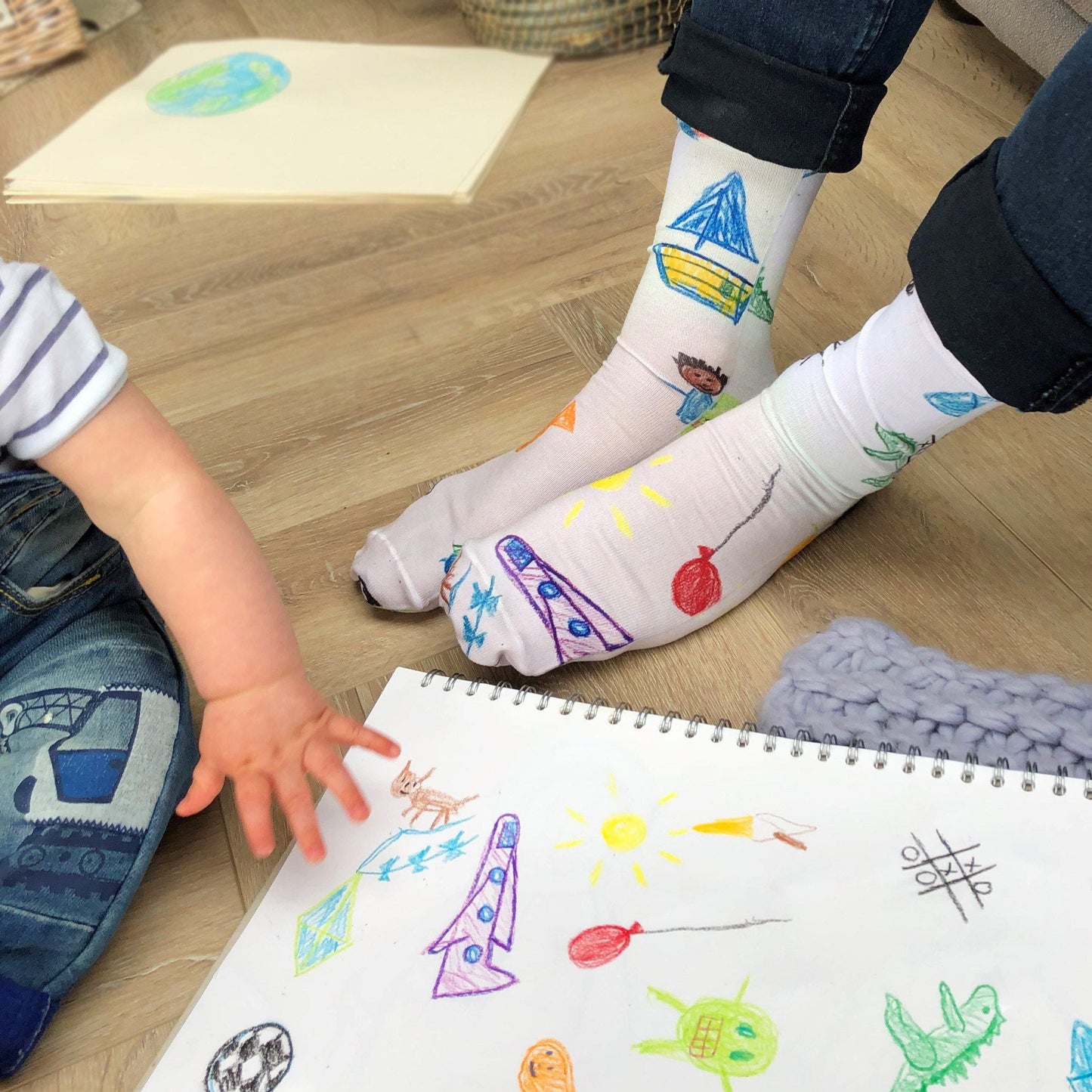 Personalised Socks With Your Child's Drawing, Socks, - ALPHS 