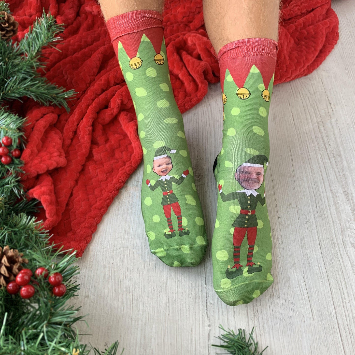 Elf Yourself Photo Socks, , - ALPHS 