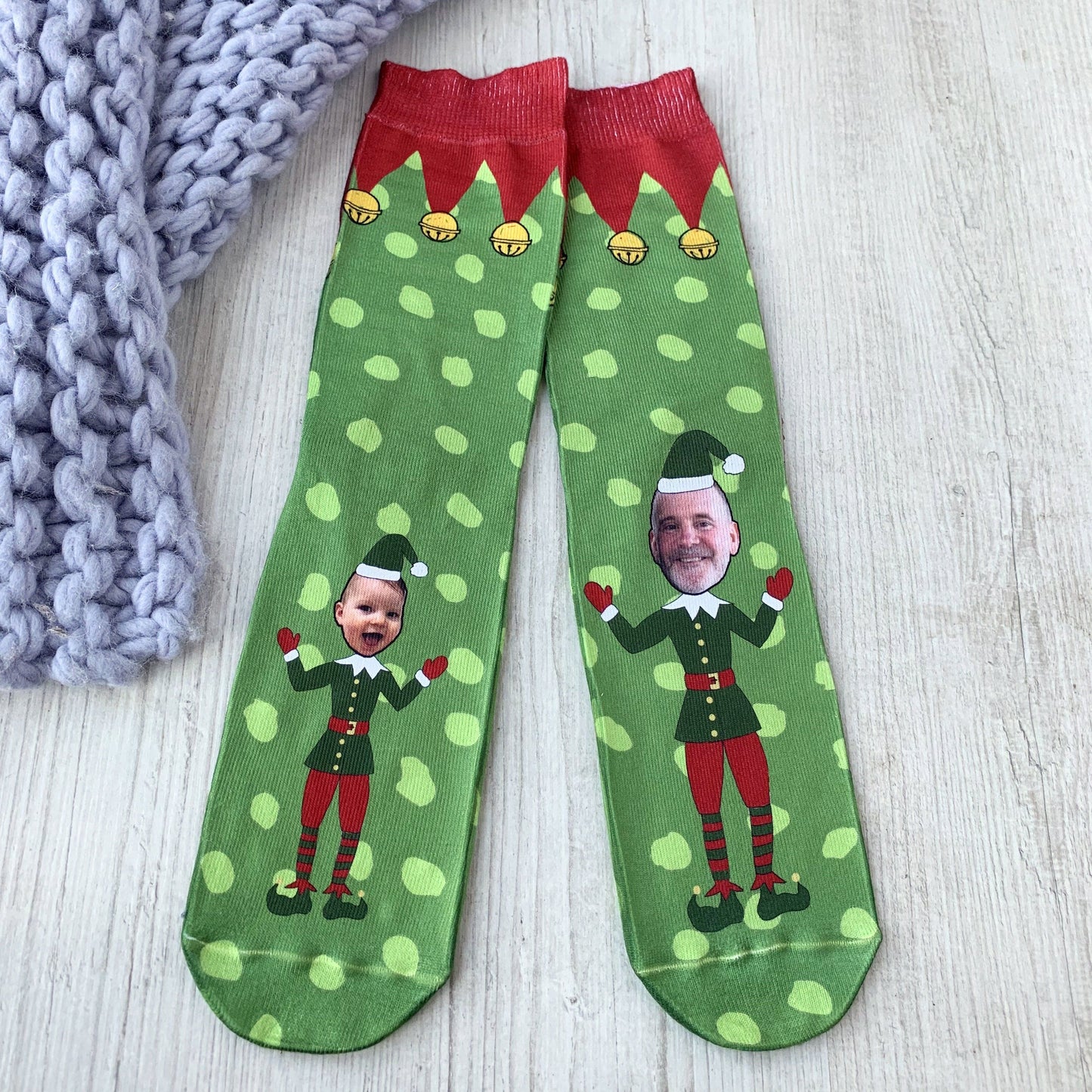 Elf Yourself Photo Socks, , - ALPHS 