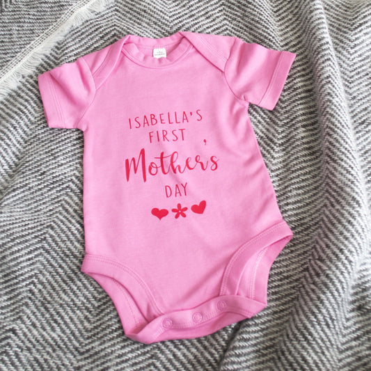 First Mother's Day Personalised Babygrow, Baby grow, - ALPHS 