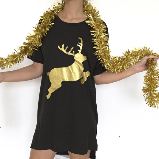 Glitter Reindeer Christmas Nightie, nightie, - ALPHS 