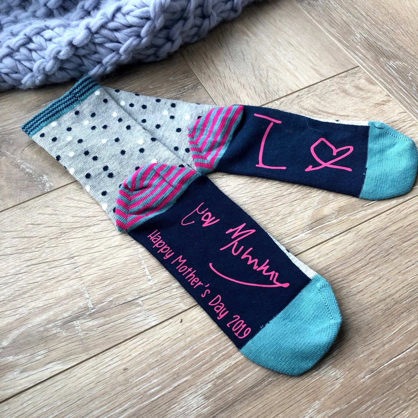 Handwriting Upload Mother's Day Socks, socks, - ALPHS 