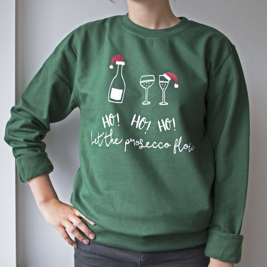 Let The Prosecco Flow Christmas Jumper, Jumper, - ALPHS 