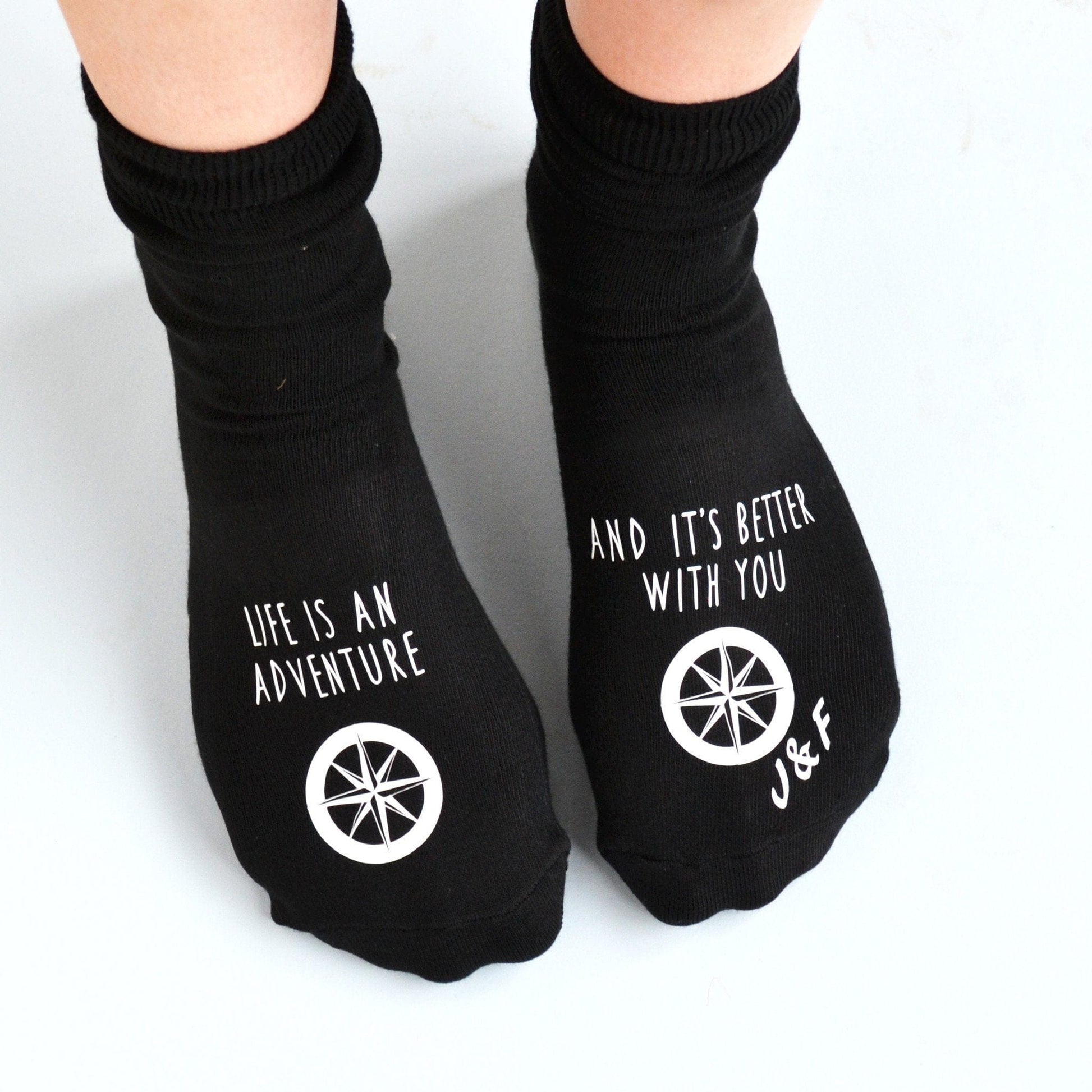 Personalised Adventures Are Better With You Socks, socks, - ALPHS 