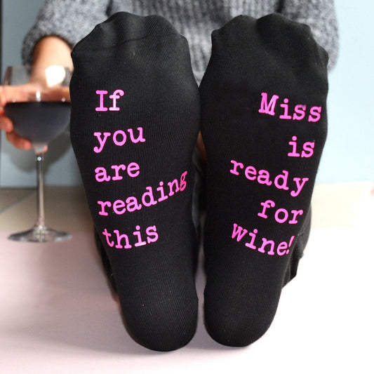 Personalised Teacher Gift - Wine Socks, socks, - ALPHS 