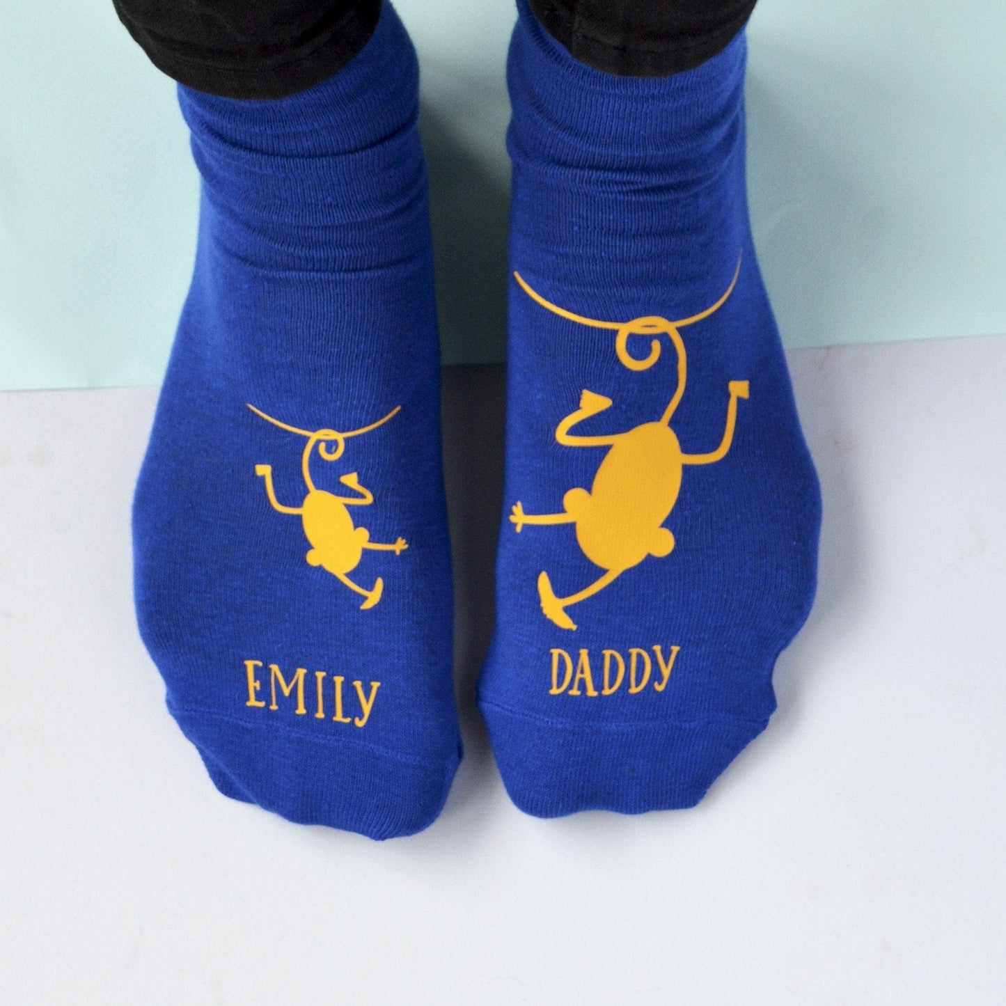Personalised Cheeky Monkey Daddy Socks, socks, - ALPHS 
