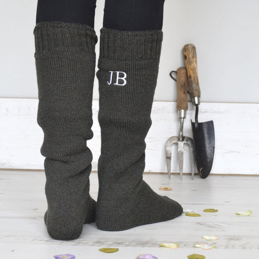 Personalised Gift Boot Socks - Monogrammed Wool, Socks, - ALPHS 