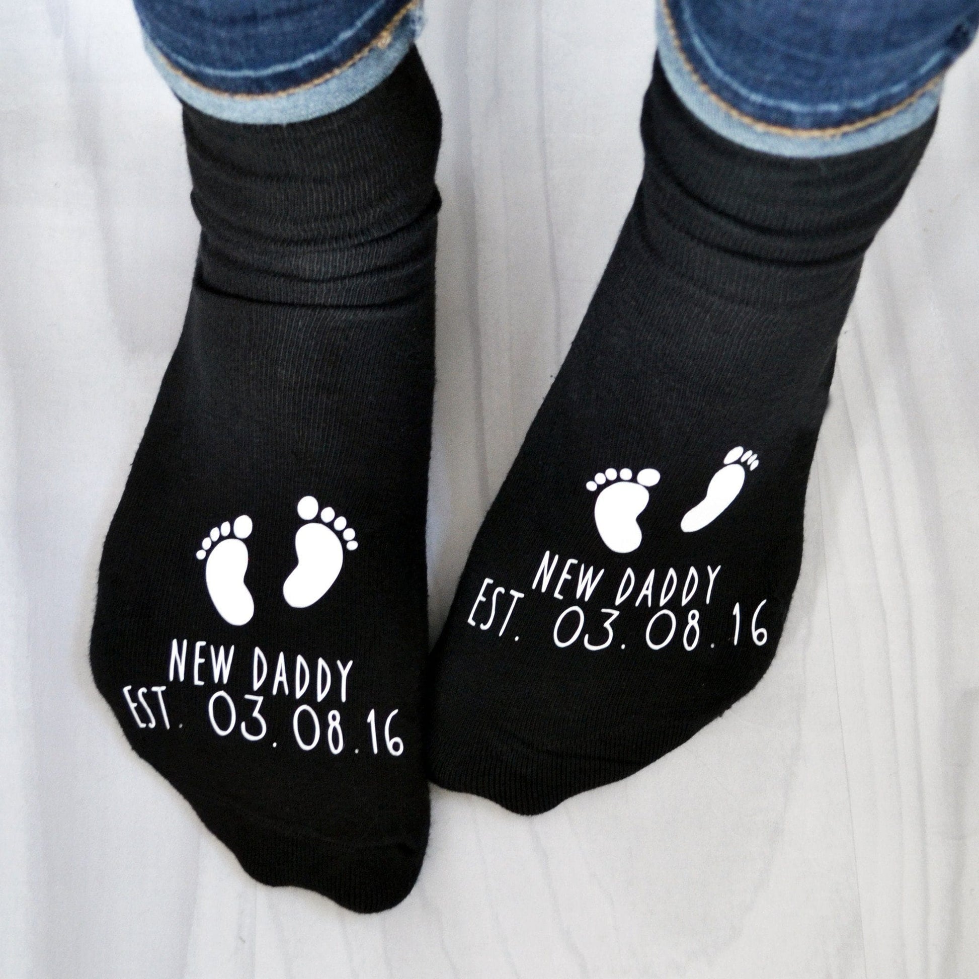 New Daddy Personalised Socks, Socks, - ALPHS 