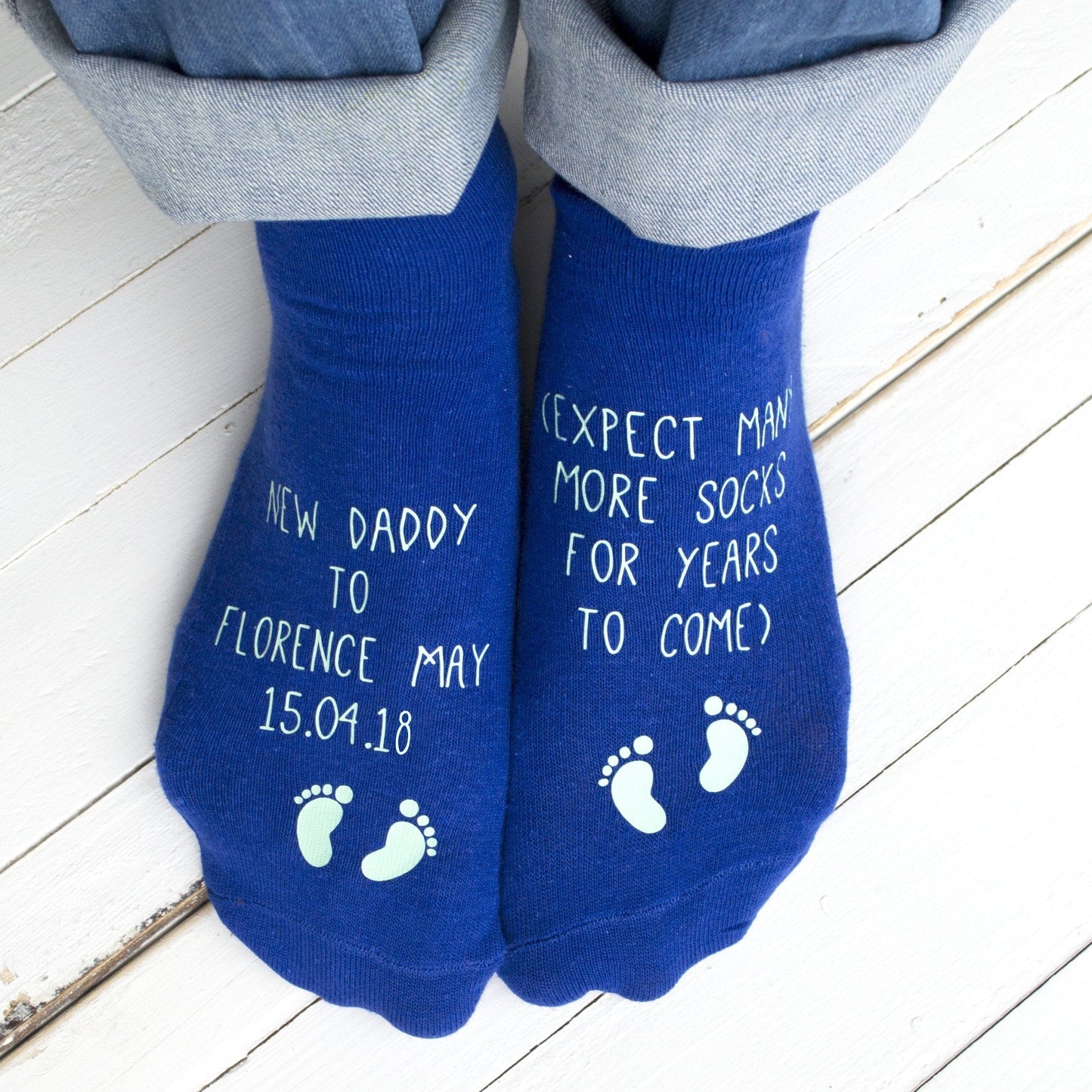 New Daddy's First Father's Day Socks, Personalised Socks, - ALPHS 