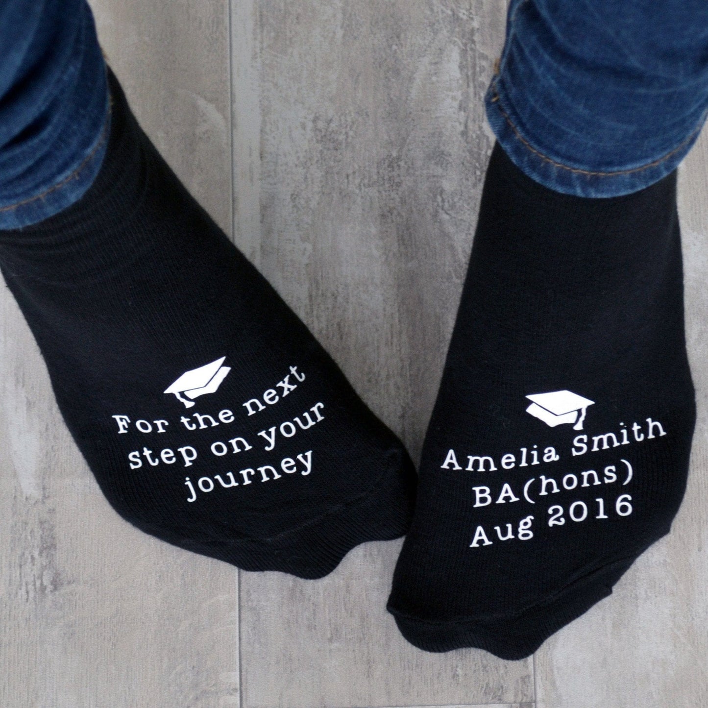 Next Step On Your Journey Graduation Socks, socks, - ALPHS 