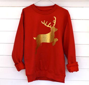Glitter Reindeer Christmas Jumper, Jumper, Christmas, - ALPHS 