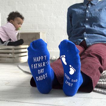 Personalised Happy Father's Day Socks, Socks, - ALPHS 