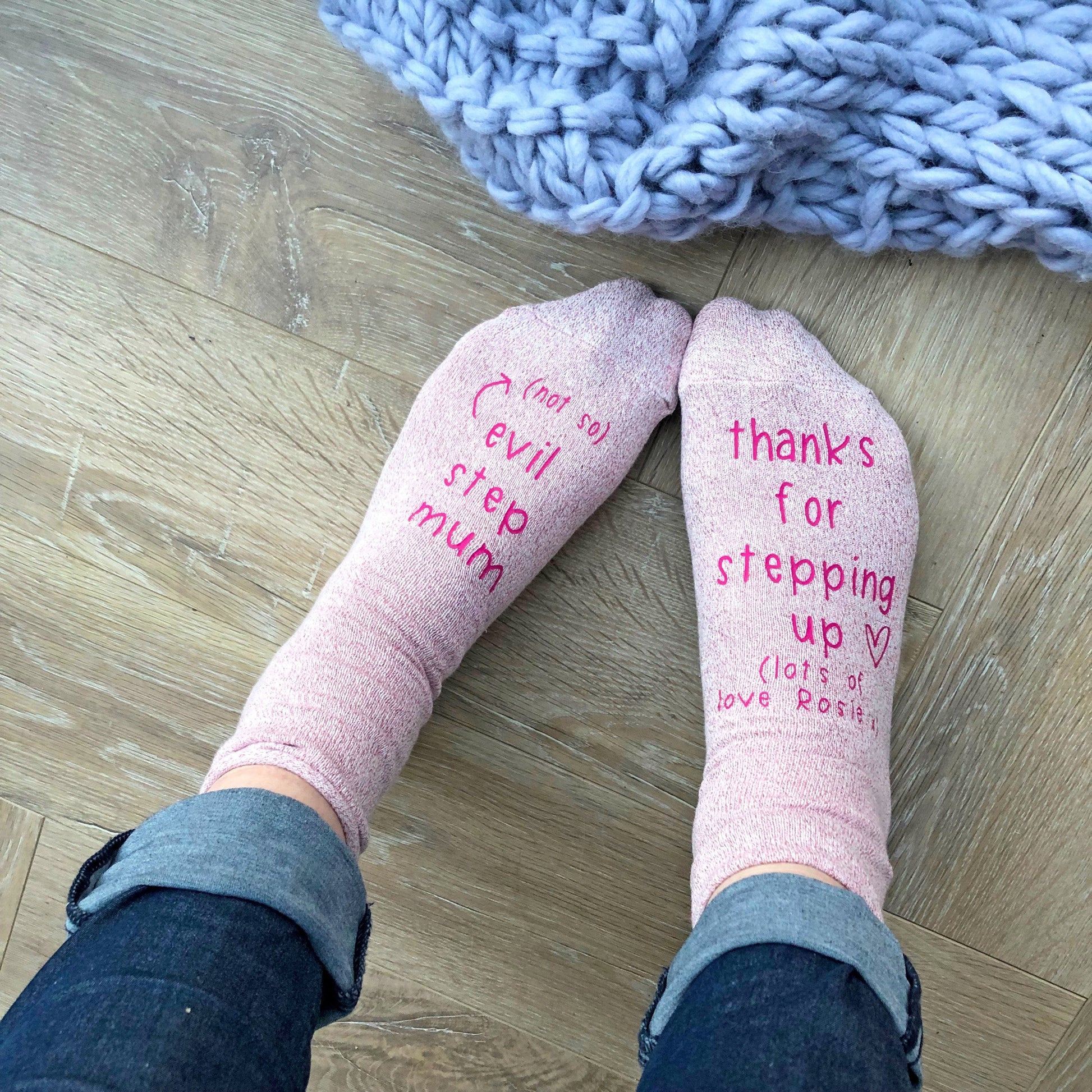 Personalised Not So Evil Step Mum Socks, Socks, - ALPHS 