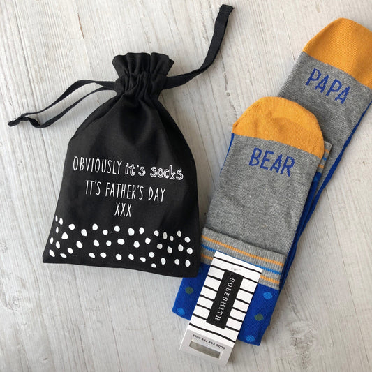 Obviously It's Socks Father's Day Socks in a Bag, Socks, - ALPHS 
