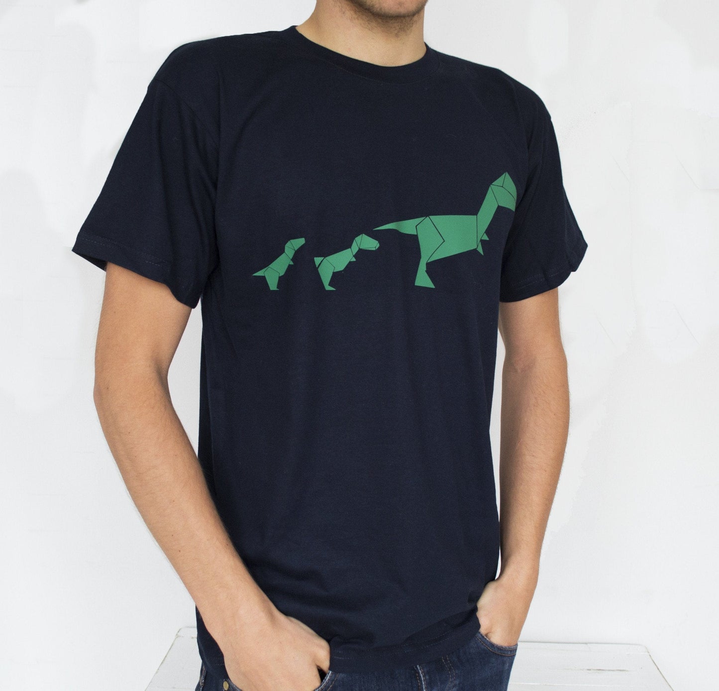 Personalised Origami Dinosaur T-Shirt, t-shirt, - ALPHS 
