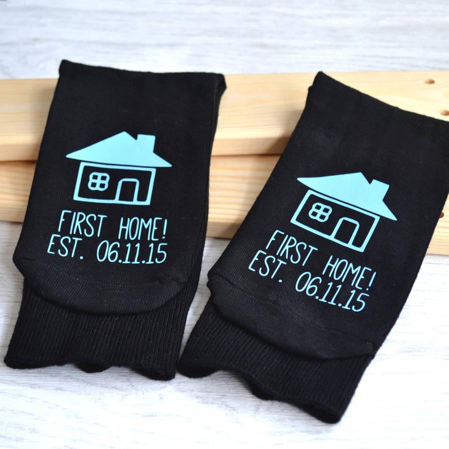 New Home, Personalised Socks, socks, - ALPHS 