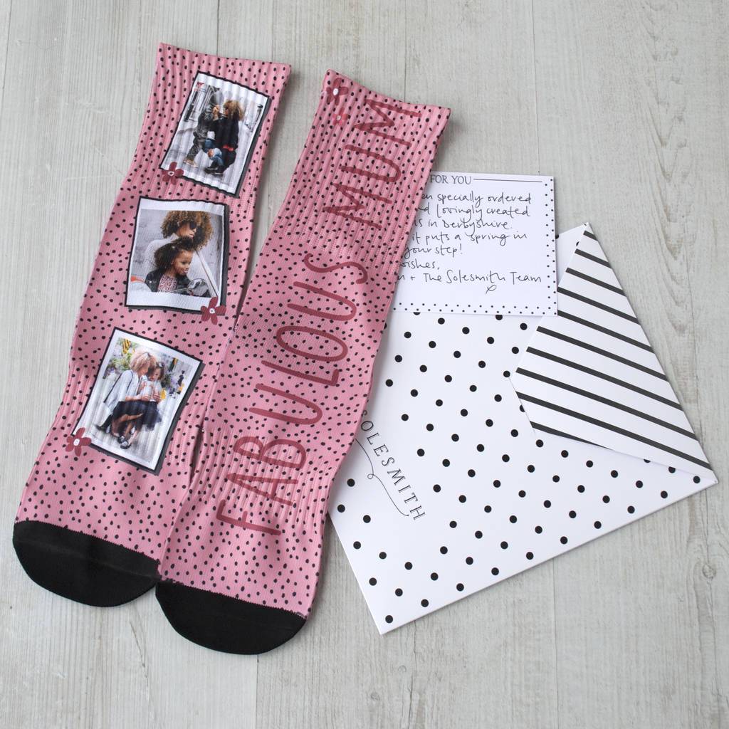 Personalised Fabulous Mum Photo Socks, Socks, - ALPHS 