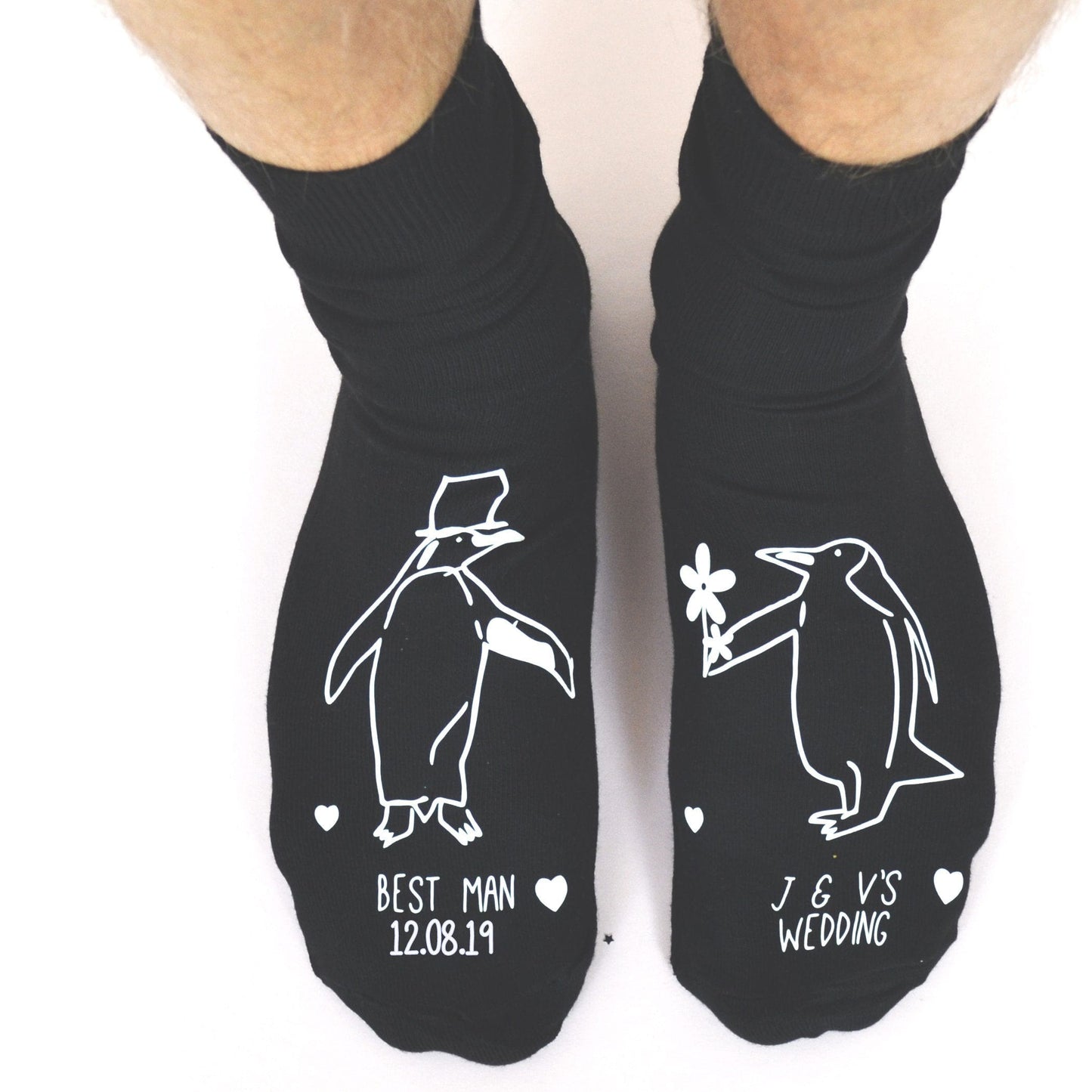 Penguin Personalised Groomsman Socks, Socks, - ALPHS 