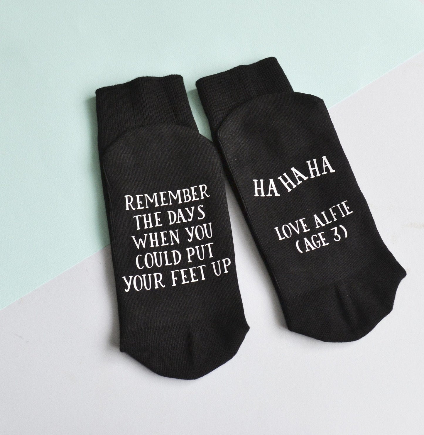 Personalised Socks - 'Remember when… Ha Ha!', socks, - ALPHS 