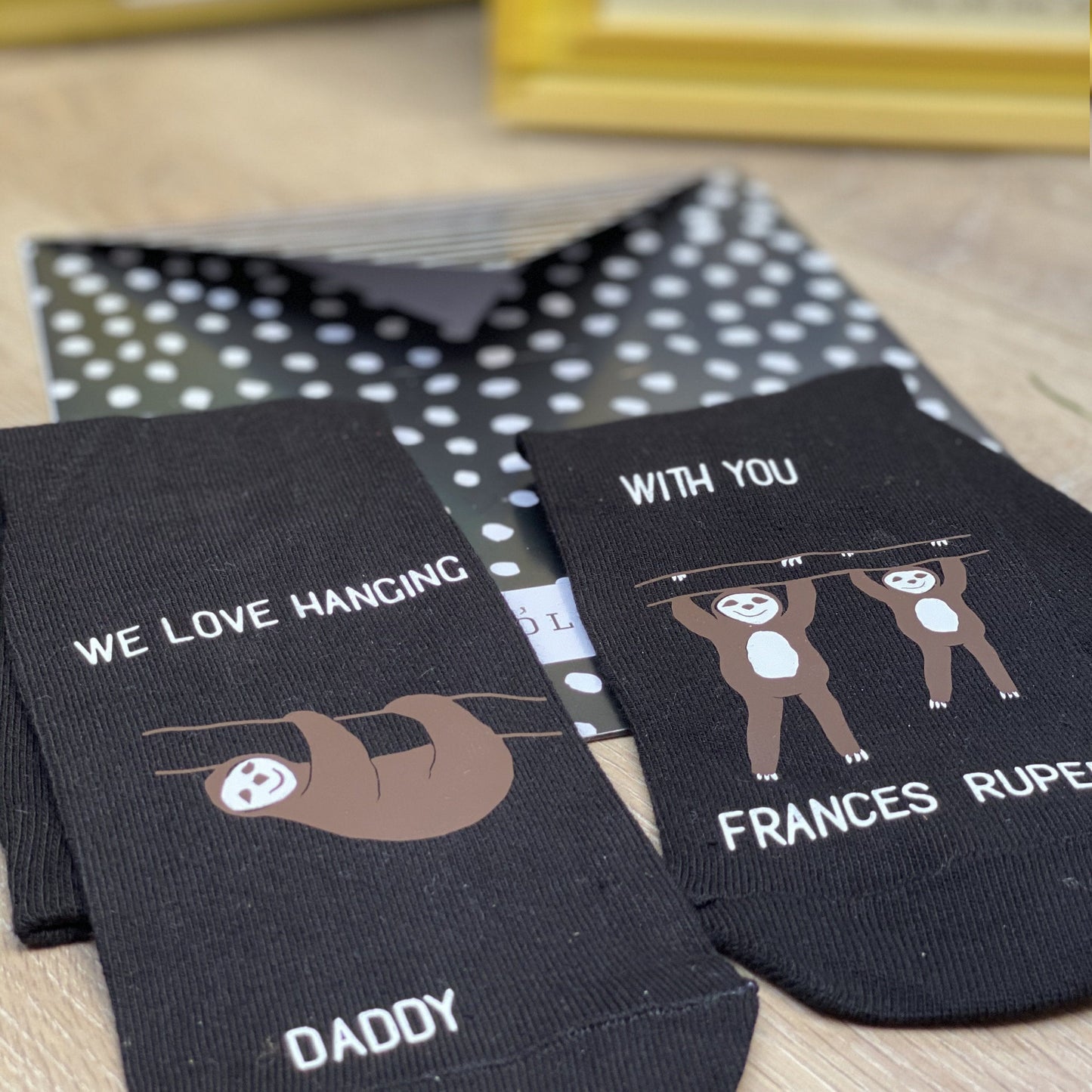 Personalised Daddy and Me Sloth Socks