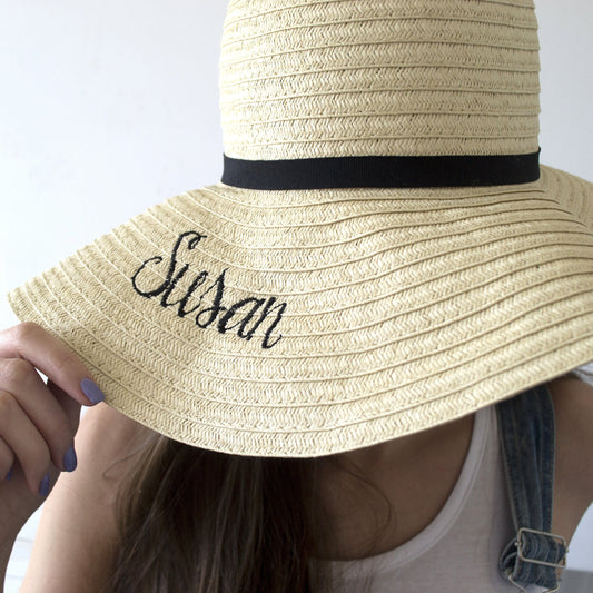 Personalised Summer Straw Hat, Hats, - ALPHS 