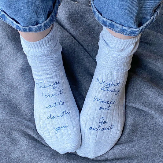 'Things I Can't Wait To Do With You' Letterbox Socks