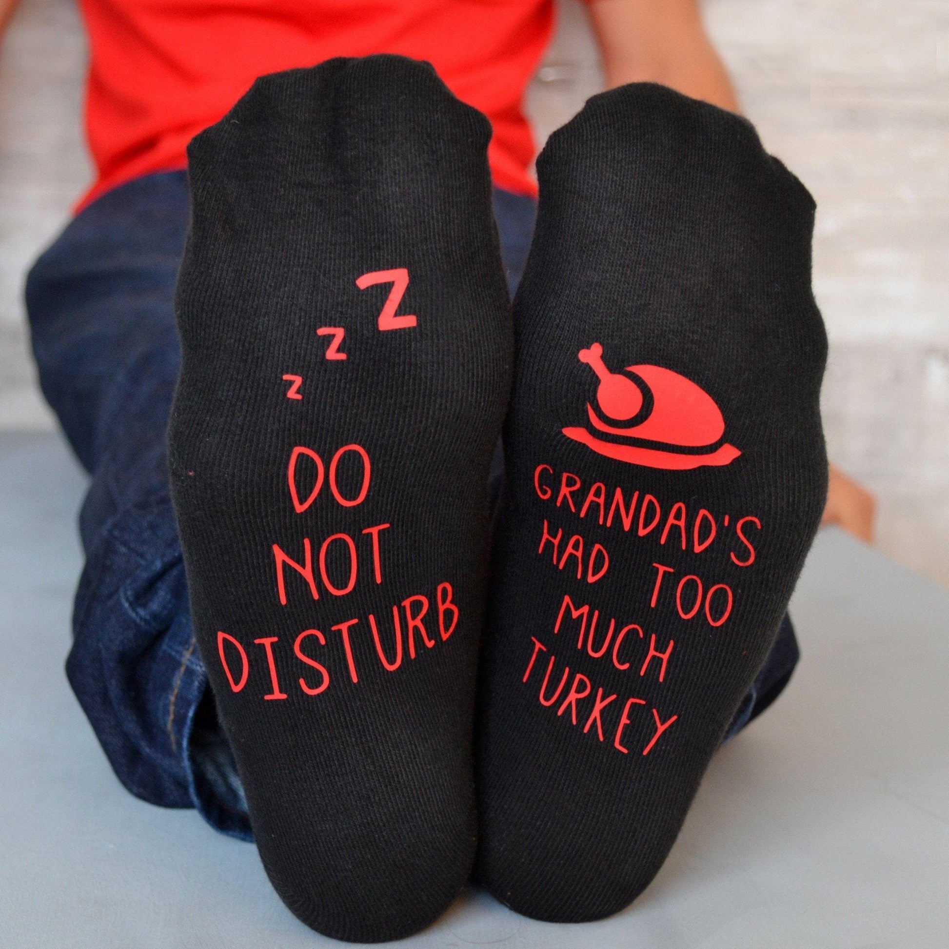 Do Not Disturb Too Much Turkey Socks, socks, - ALPHS 