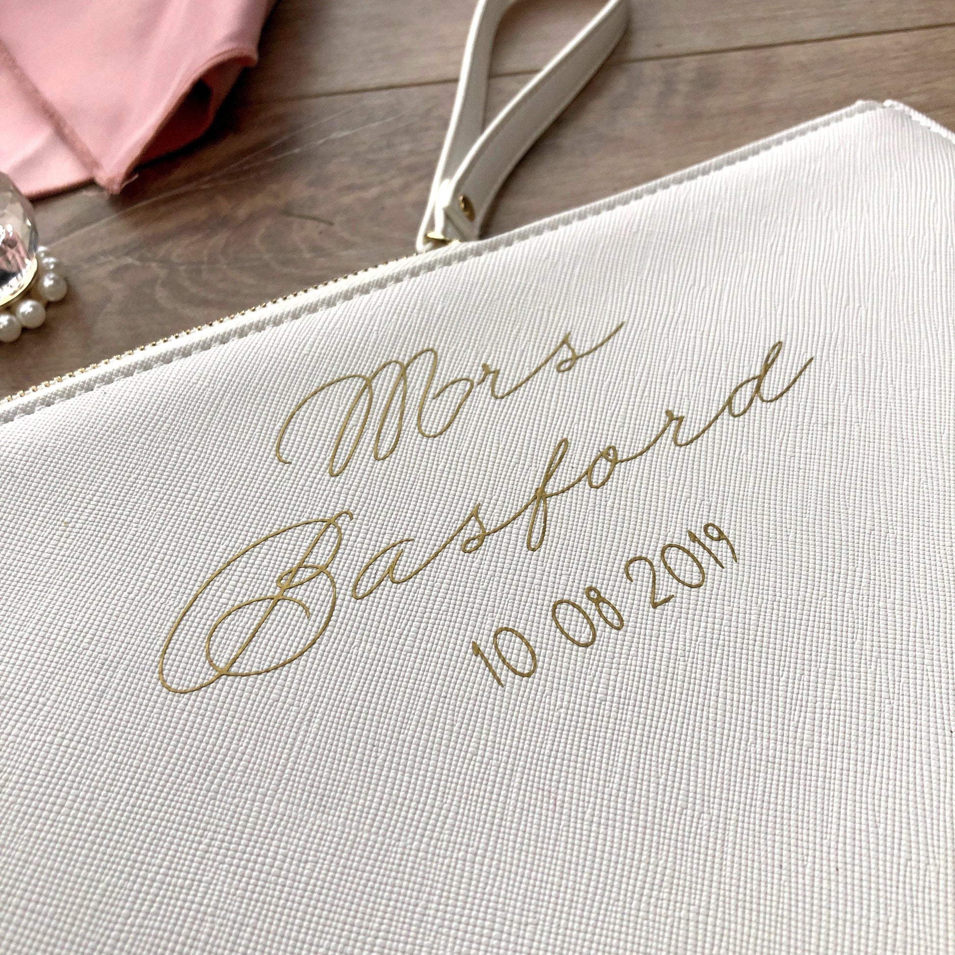 Personalised Faux Leather Brides Wedding Bag – Solesmith