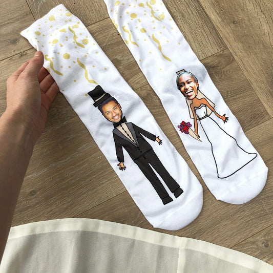 Personalised Photo Engagement Wedding Socks, socks, - ALPHS 